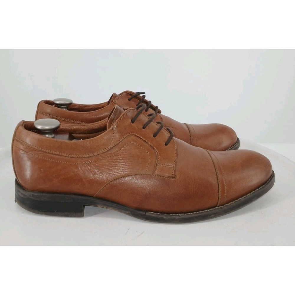 Stafford Shoes Men's 10M Tan Leather Lace Up Casual Shoes Size 10M. C131